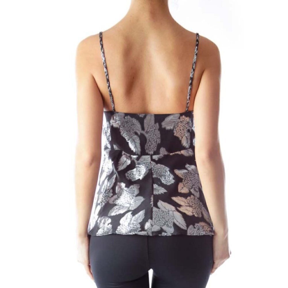 Banana Republic Black Metallic Flower Top - Picture 2 of 3